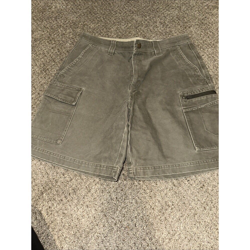Columbia Cargo Shorts Mens Size 34 Snap Button. Heavy Duty. Zip Pocket Hiking